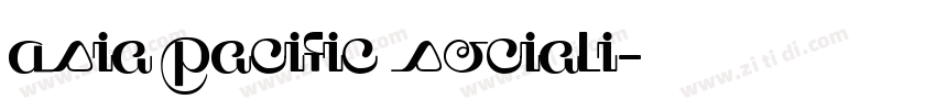 Asia Pacific sociali字体转换